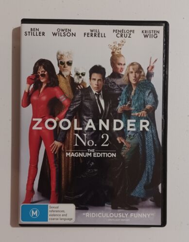 Zoolander 2 DVD (Region 4) GC Ben Stiller Owen Wilson Comedy Free Postage - Picture 1 of 7