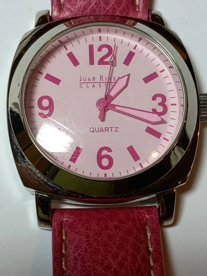 Reloj de cuarzo rosa vintage Joan Rivers Classics cara grande! ¡Fabuloso! ¡¡MIRA!!! Foto 3 de 4