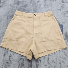 NEW Universal Thread Shorts Women 2 Tan High Rise Utility Pockets Stretch Casual