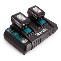 Makita 18V 2 X BL1850B 5.0Ah Akkus & DC18RD LadegeräT Set