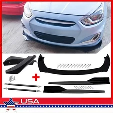 For Hyundai Accent Front Rear Bumper Lip Spoiler Splitter Body Kits Side Skirts