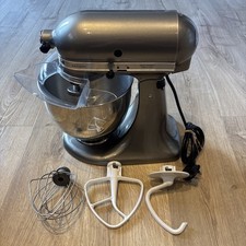 KitchenAid Artisan 5KSM150 Stand Mixer Metallic Silver + 3 Attachments GC 4.8L