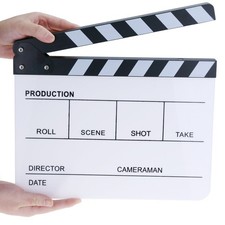 Acrylic Clapper Board Wooden Film Movie Clapboard Cut Action Scene Clapper Bo...