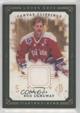 2008 Masterpieces Canvas Clippings Green Border 49/85 Rod Langway #CC-RL HOF 4qa