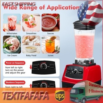 3HP 2L Professional Power Blender Heavy Duty Commercial Blender Mixer Juicer US