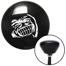 White Big Grin Meme Black Retro Shift Knob w/ M16x1.5 Insert Shifter Auto Brody