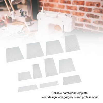 11Pcs Crimping Template Quilting Patchwork Kit Thorn Sub Embroidered Handmade