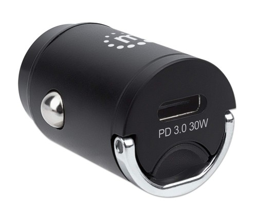 MANHATTAN CAR/AUTO MINI CHARGER 1X USB-C POWER 30W FOLDABLE RING - 第 1/7 張圖片