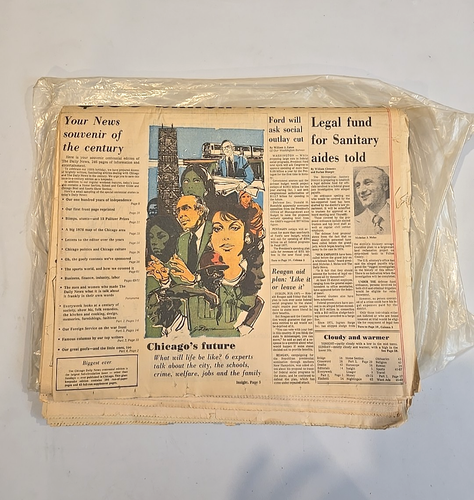 NEW! 1976 JANUARY 17-18 CHICAGO DAILY NEWS NEWSPAPER - 1876 CENTENNIAL EDITION - - Picture 2 of 6