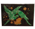 24" x 18'' black Marble coffee Center wall panel parrot design Table Top Inlay