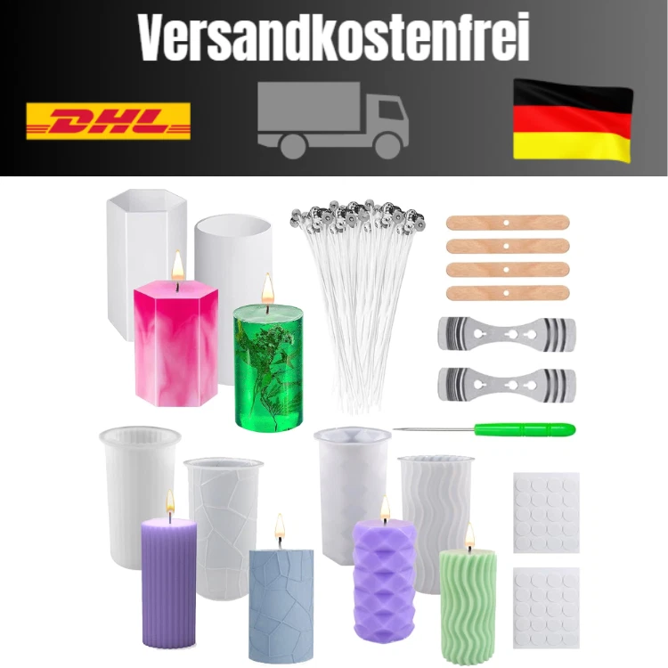 Silikon Kerzenformen | 6 Stück | Bubble Kerzen Set