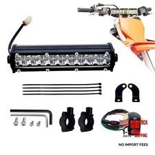 Motorcycle LED Light Bar Kit Dirt Bike Headlight Kit with Mounting Brackets 