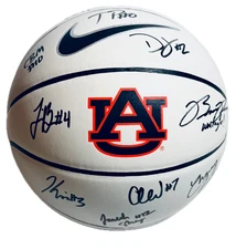 2024-2025 AUBURN TIGERS TEAM SIGNED AUTOGRAPH BASKETBALL COA BROOME BRUCE PEARL