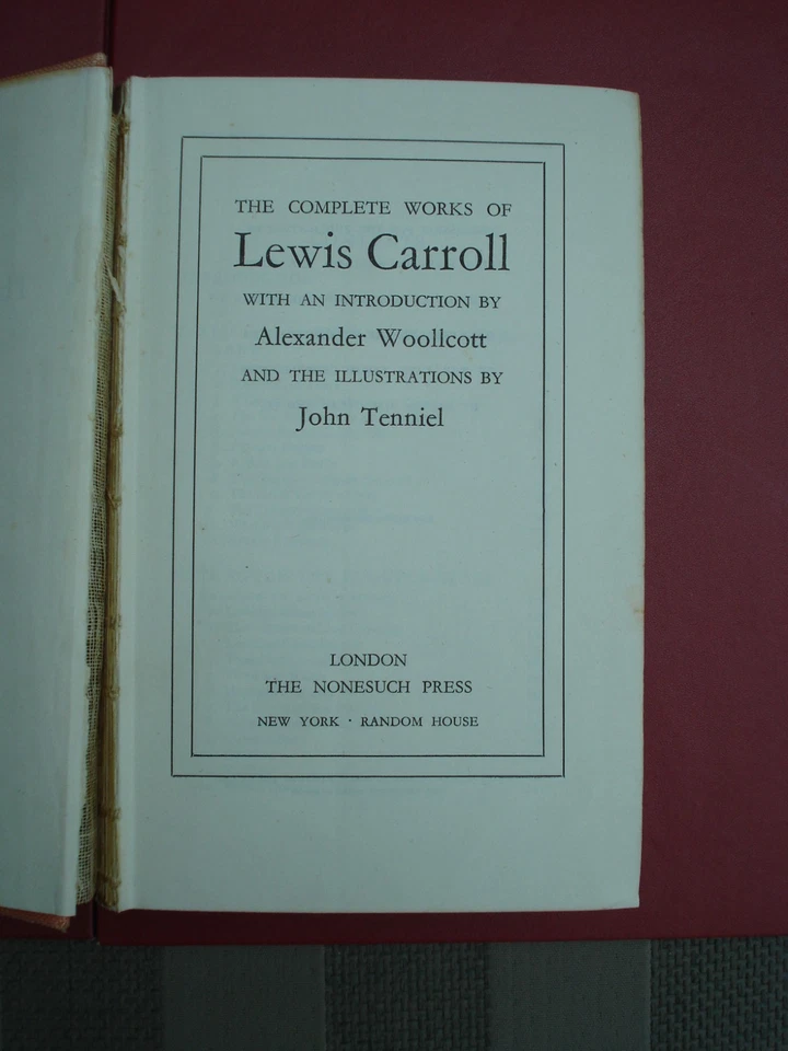 The Complete Works of Lewis Carroll, 1939 1st Edition, Illustrated by J.Tenniel - Image 2 of 4
