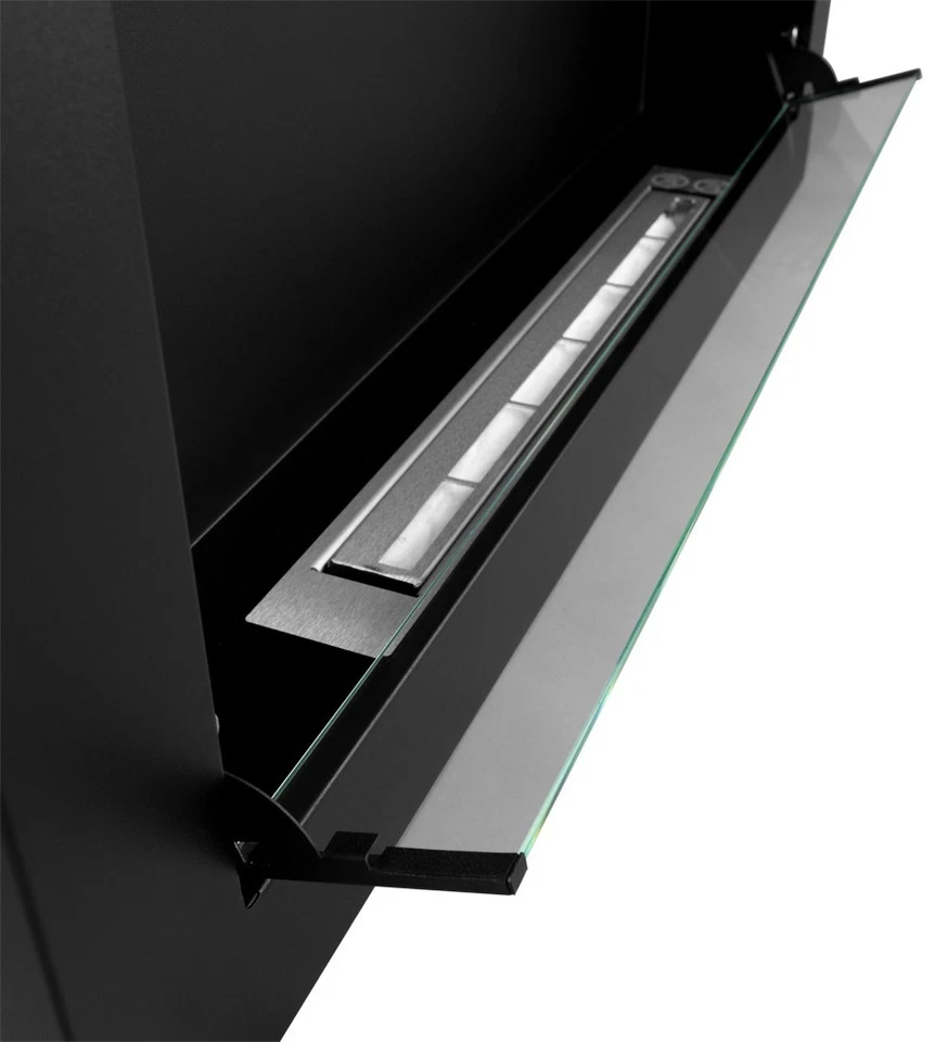 Bio camino VETRO APRIBILE 90 cm Caminetto bioetanolo parete FIAMMA REGOLABILE - Immagine 3 di 4