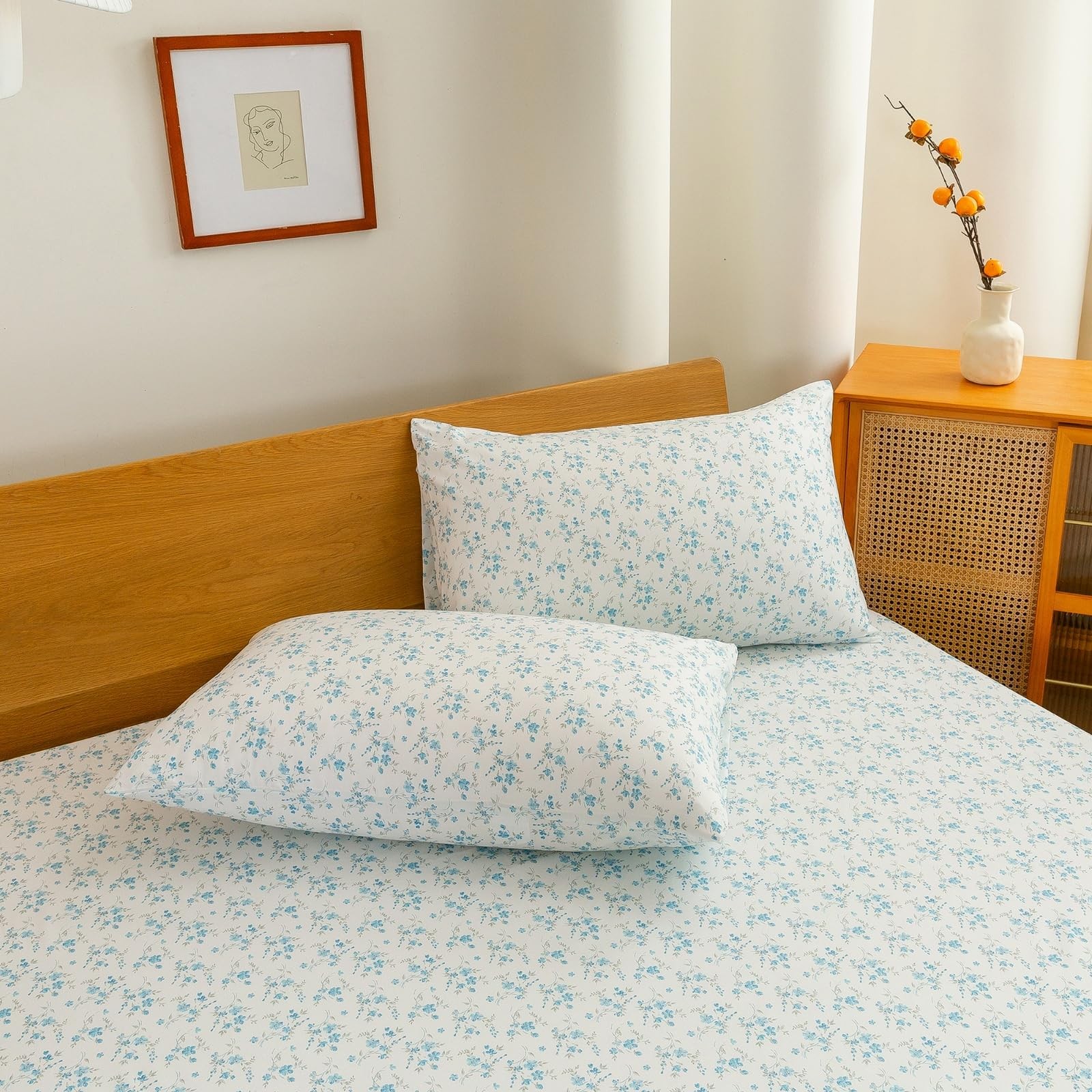 4 Piece Sheets Set Floral - Sleep Better Than Ever with These Ultra-Soft & Co...