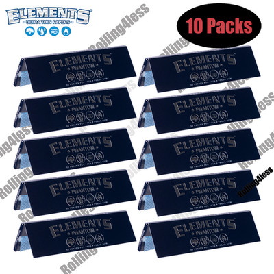  Elements King Size Wide Phantom Rolling Papers Phenomenally Thin | 10 Packs