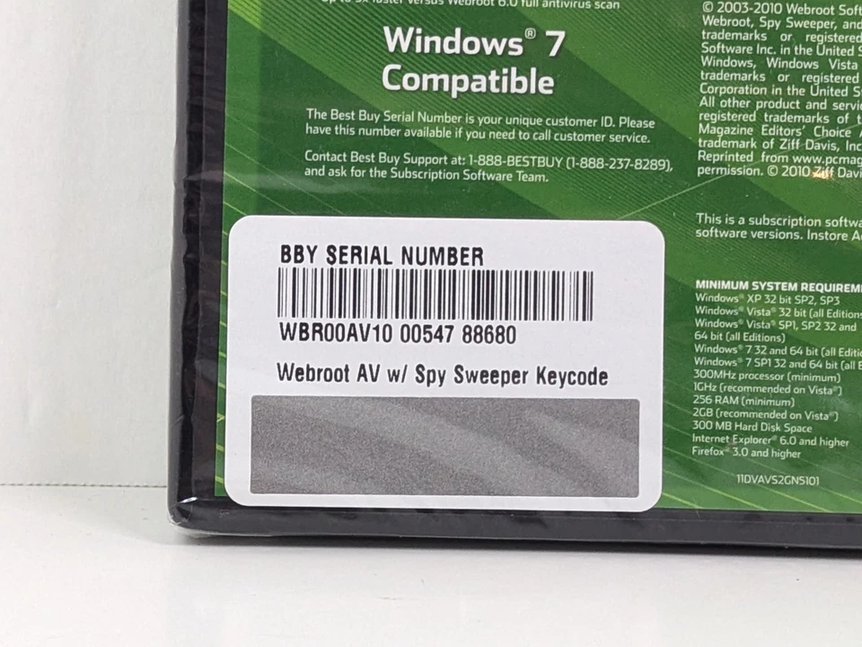 Webroot Personal Security Antivirus w/Spy Sweeper 2011 Personal Edition New - Image 4 of 4