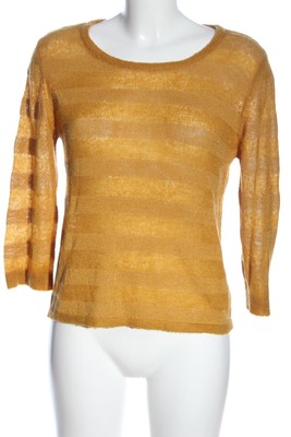 MORE & MORE Rundhalspullover Damen Pullover Gr. DE 40 hellorange Casual-Look