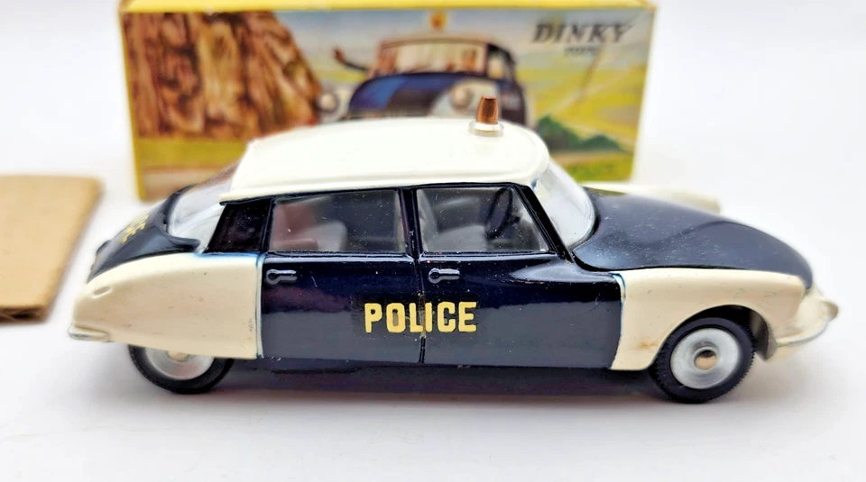Vintage 1968-70 Dinky Toys 501 Citroen DS 19 Police France with Box Very Nice! - Image 4 of 4