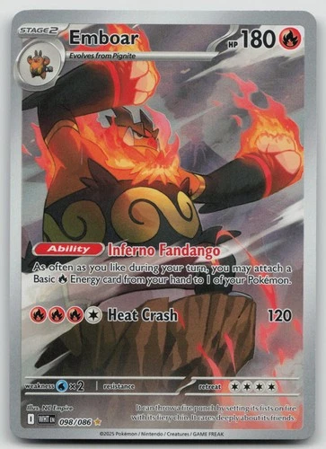 LP Emboar Holo Illustration Rare SV: White Flare 098/086