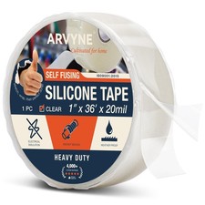 Self-Fusing Silicone Tape 1 36 20 mil Clear Rubber Repair Tape Wate...