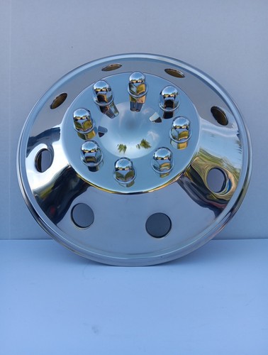 1x Stainless Steel Metal Chromed Motorhome Campervan Wheel Trim 16 inch Concave - Picture 3 of 7