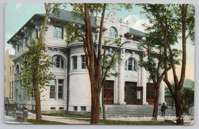 Public Library Salt Lake City Divided Back Postcard