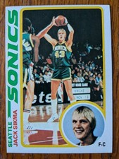 JACK SIKMA, 1978-79 TOPPS ROOKIE CARD #117, SONICS. rookie card picture