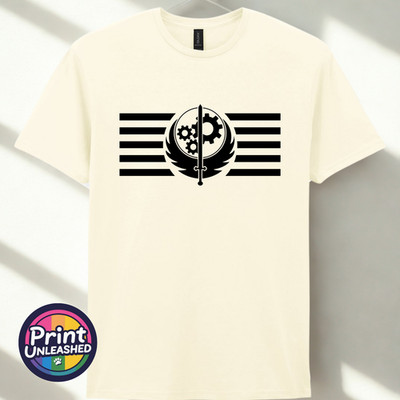 Brotherhood of Steel T-Shirt Fallout Gamer Grafik Tee Herren Gaming Top Geschenk