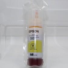 Epson 502 Yellow EcoTank Dye Ink Refill Bottle 70ml T502 Genuine OEM NEW