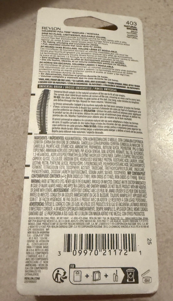 Revlon Colorstay Full Time Mascara - Shade Natural Brown - Image 2 of 2