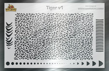 Tiger v1 Trout Vermiculation Fishing Lure Airbrush Stencil Reusable Mylar