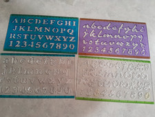 4 Pcs Plastic Numbers and Alphabet Templates Rulers for Scrapbooking