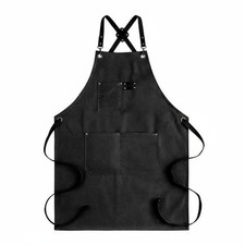Canvas Work Apron Waterproof Work Apron Thickened for Gardeners, Mechanics