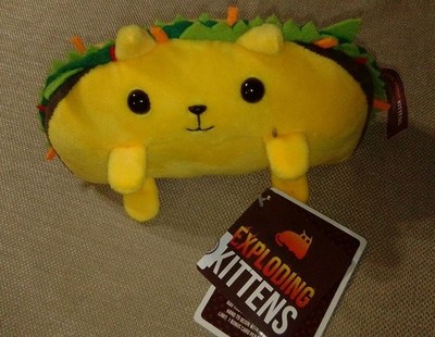 Exploding Kittens Tacocat Plush Palindrome Doll w/Bonus Palindrome Card_NWT 2018