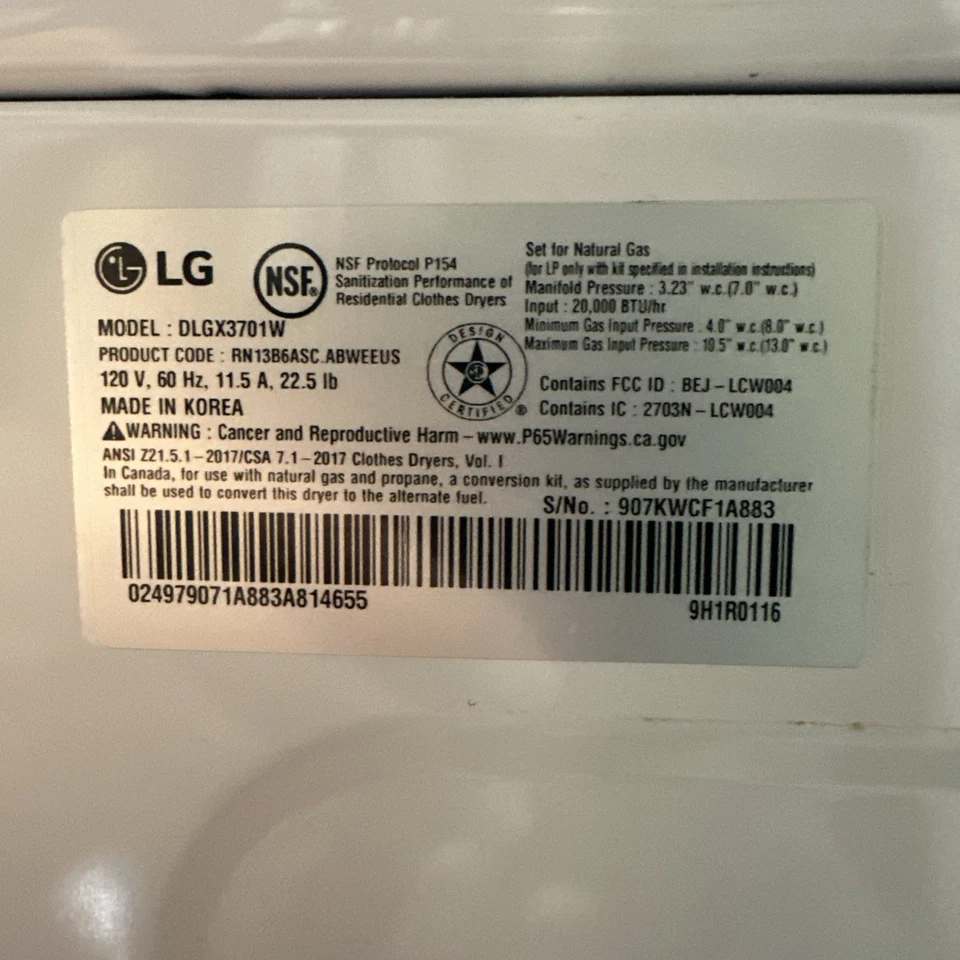 Умная сушилка с датчиком LG Dry б/у в отличном чистом состоянии только самовывоз - Изображение 4 из 4