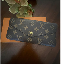 Louis Vuitton Envelope Wallet Brown Logo Monogram Button Multiple Card Slots