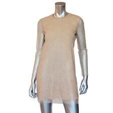 GUCCI DRESS OLD ROSE FLORAL LACE LONG SLEEVE $1,850 sz IT 38 / US 2