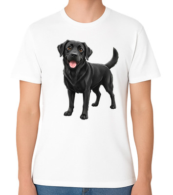 Schwarzes Labrador Retriever Hund Grafik T-Shirt Unisex Tee
