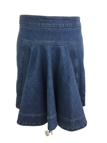 Stella McCartney Women's Skirt Size S Indigo Blue Denim Flouncy Insert Mini Used