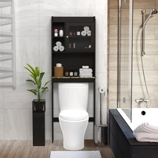 Over the Toilet Storage Cabinet with Adjustable Shelves – Bathroom Space Saver