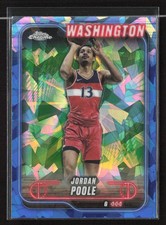 Jordan Poole 2024-25 Topps Chrome Sapphire #8 Washington Wizards