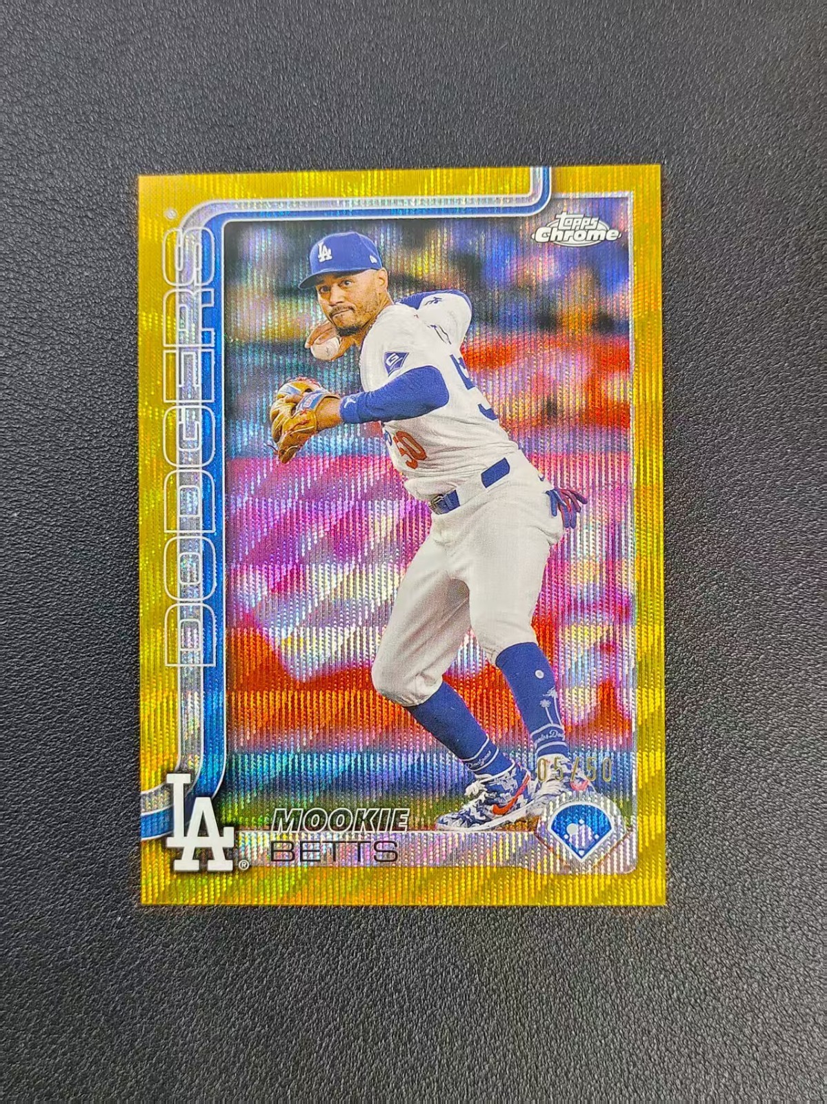 2025 Topps Chrome Mookie Betts Gold Wave Refractor 5/50#50 FDD
