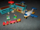 Fisher Price Vintage Little People 1972 Airport w/ Airplane #966