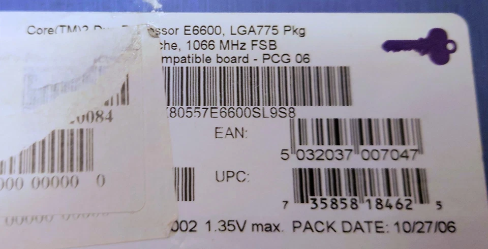 Processeur Intel Core 2 Duo E6600 2.4Ghz 4Mo 1066Mhz LGA775 avec Ventirad - Photo 3/3