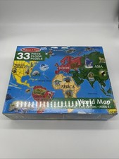 Melissa and Doug World Map Floor Puzzle 33 Pieces Sealed New