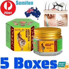 5Boxes Red Tiger Balm Anti-Itch Cream Smoothing Relaxing Natural Herbal Ointment