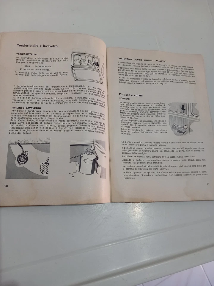 OPEL KADETT OLYMPIA LIBRETTO USO MANUTENZIONE MANUALE - Immagine 4 di 4