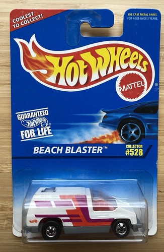 VINTAGE 1997 HOT WHEELS BEACH BLASTER RARE WHITE COLLECTOR #528 BLUE CARD - Picture 1 of 7